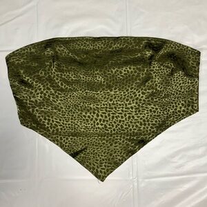 SHEIN Green Crocodile Print Bandeau Top
